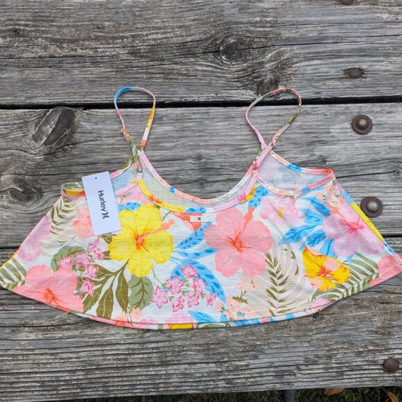 Hurley Swing Crop Tank Floral Sunset District NWT - Picture 3 of 11